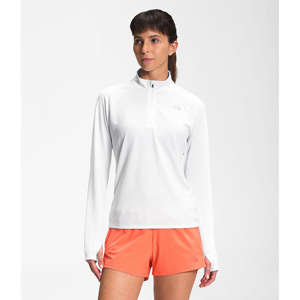 The North Face Wander ¼ Zip Γυναικεια Active Tops - Ασπρα (PHEY85270)